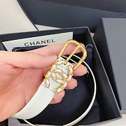 Chanel white CC belt 3cm - 3