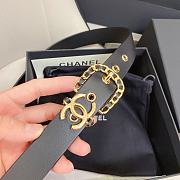 Chanel black CC belt 3cm - 2