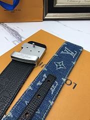 Louis Vuitton denim belt 4cm - 3