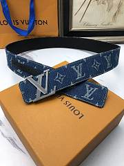 Louis Vuitton denim belt 4cm - 4