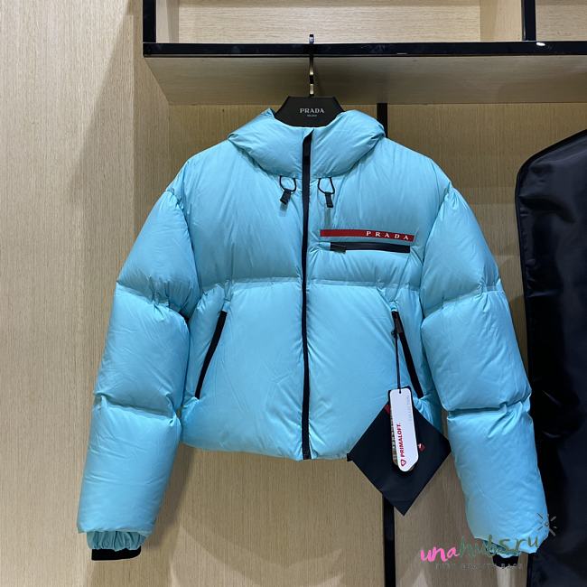 Prada blue puffer coat - 1