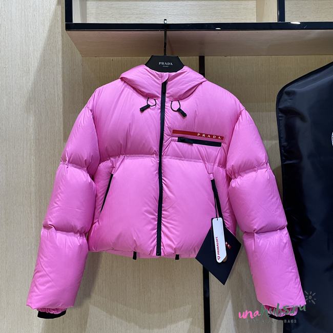 Prada pink puffer coat - 1