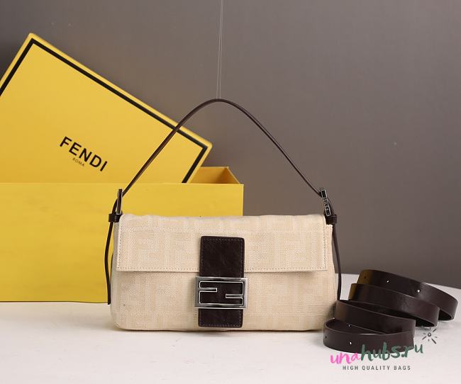 Fendi zucca beige baguette medium bag - 1