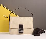 Fendi zucca beige baguette shopping bag - 1