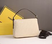 Fendi zucca beige baguette shopping bag - 4