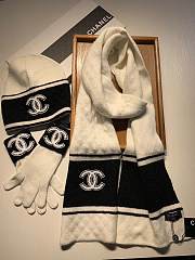 Chanel white hat glove scarf (a set) - 1