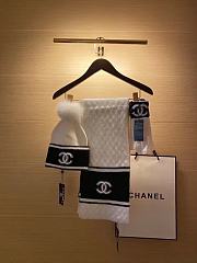 Chanel white hat glove scarf (a set) - 6