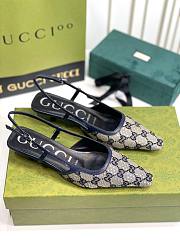 GUCCI blue GG slingback heels - 6