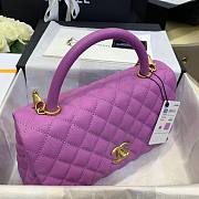 Chanel Coco Handle Purple Caviar Large Bag - 5