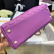 Chanel Coco Handle Purple Caviar Large Bag - 6