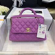 Chanel Coco Handle Purple Caviar Small Bag - 1