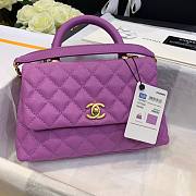 Chanel Coco Handle Purple Caviar Small Bag - 2