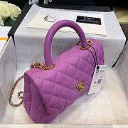 Chanel Coco Handle Purple Caviar Small Bag - 4