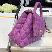 Chanel Coco Handle Purple Caviar Small Bag - 5