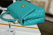 Chanel Coco Handle Blue Large Caviar Bag - 6