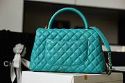 Chanel Coco Handle Blue Large Caviar Bag - 4