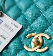 Chanel Coco Handle Blue Large Caviar Bag - 2