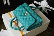 Chanel Coco Handle Blue Small Caviar Bag - 5