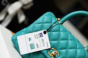 Chanel Coco Handle Blue Small Caviar Bag - 4