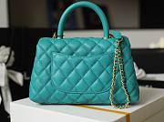 Chanel Coco Handle Blue Small Caviar Bag - 3