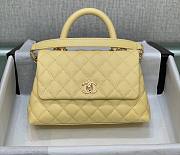 Chanel Coco Handle Yellow Caviar Small Bag - 1