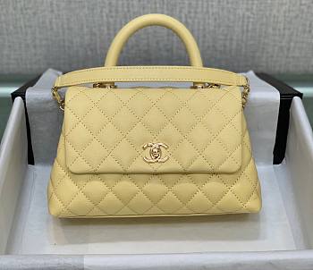 Chanel Coco Handle Yellow Caviar Small Bag