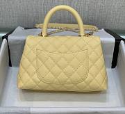 Chanel Coco Handle Yellow Caviar Small Bag - 3