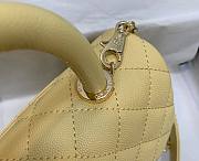 Chanel Coco Handle Yellow Caviar Small Bag - 5