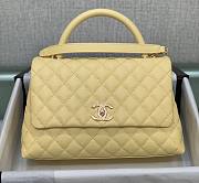 Chanel Coco Handle Yellow Caviar Large Bag - 1