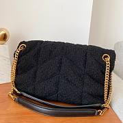 YSL LouLou Medium Quilted Black Tweed Bag - 2