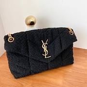 YSL LouLou Medium Quilted Black Tweed Bag - 6