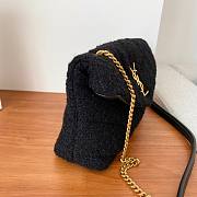 YSL LouLou Small Quilted Black Tweed Bag - 4