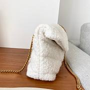 YSL LouLou Small Quilted White Tweed Bag - 4