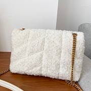 YSL LouLou Small Quilted White Tweed Bag - 6