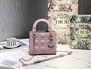 Dior Lady Mini Lambskin Bag Matte Pink 17cm - 1