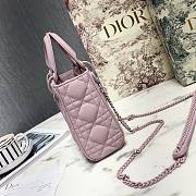 Dior Lady Mini Lambskin Bag Matte Pink 17cm - 6