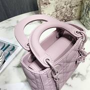 Dior Lady Mini Lambskin Bag Matte Pink 17cm - 5