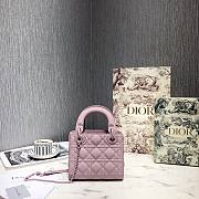 Dior Lady Mini Lambskin Bag Matte Pink 17cm - 2