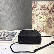 Dior Lady Mini Lambskin Bag Matte Black 17cm - 2