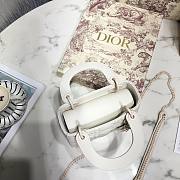 Dior Lady Mini Lambskin Bag Matte White 17cm - 6