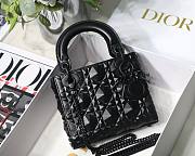 Dior Lady Diamond Motif Black Mini Bag - 1