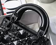 Dior Lady Diamond Motif Black Mini Bag - 2