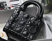 Dior Lady Diamond Motif Black Mini Bag - 3