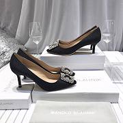 Manolo Blahnik Black Glitter Heels (2cm/5cm/7cm/10cm) - 5