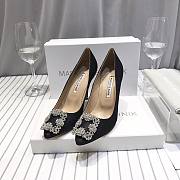 Manolo Blahnik Black Glitter Heels (2cm/5cm/7cm/10cm) - 3