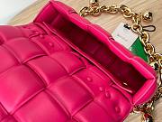Bottega Veneta Pink Woven Leather Gold Chain Strap Bag - 5