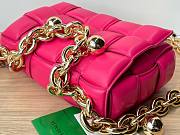 Bottega Veneta Pink Woven Leather Gold Chain Strap Bag - 3