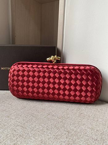 Bottega Veneta Red Knot Clutch Bag