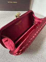 Bottega Veneta Red Knot Clutch Bag - 3