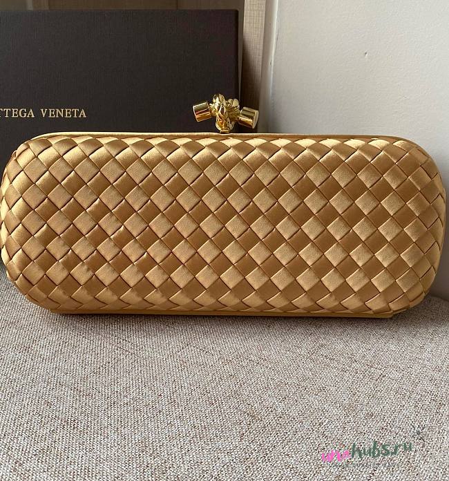 Bottega Veneta Gold Knot Clutch Bag - 1